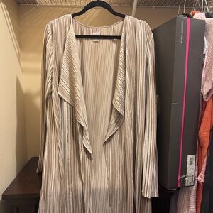 Velvet Pleated Duster